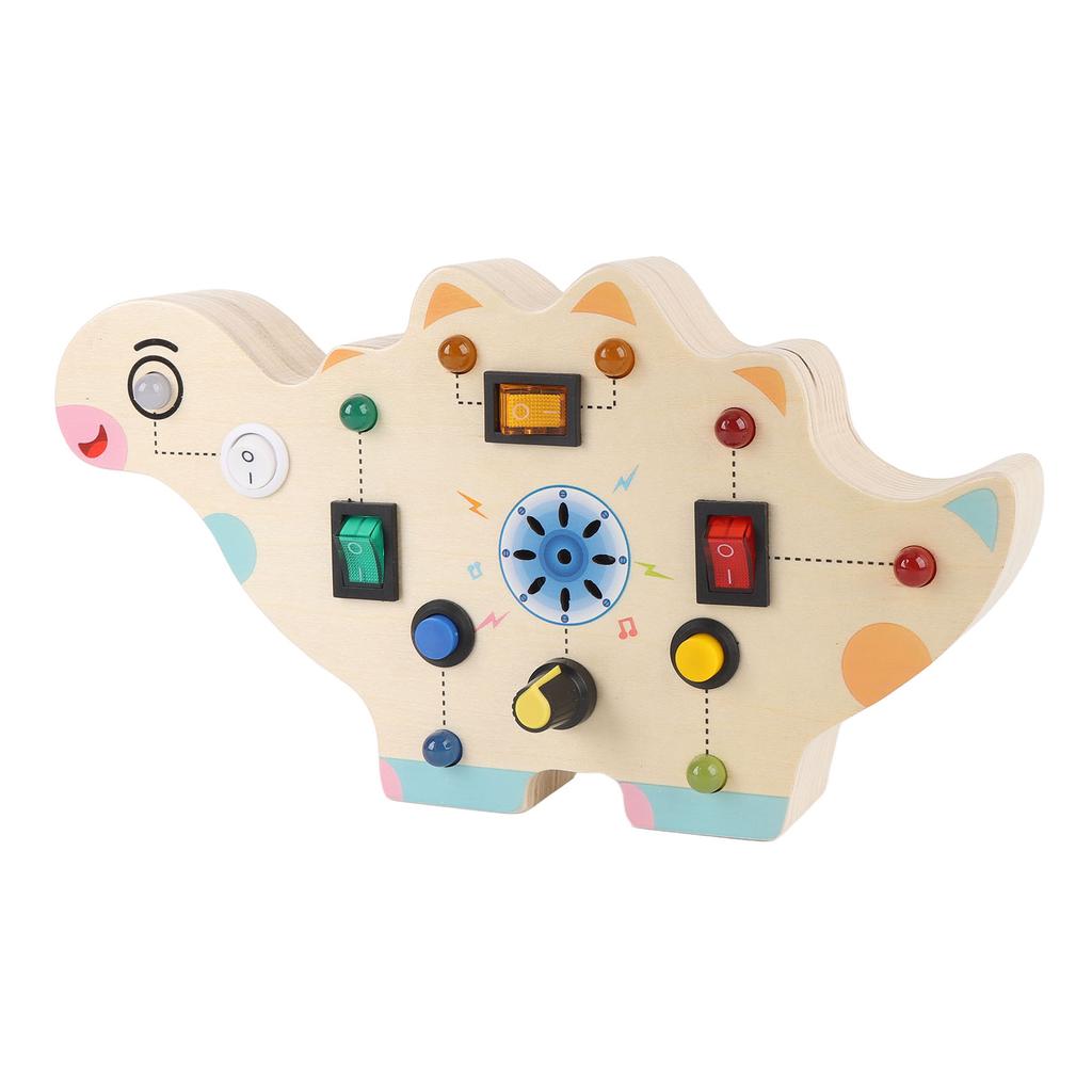 Animal Shape Wooden Switch Light Game Switch Circuit Board Sensory Toy Early Learning Educational