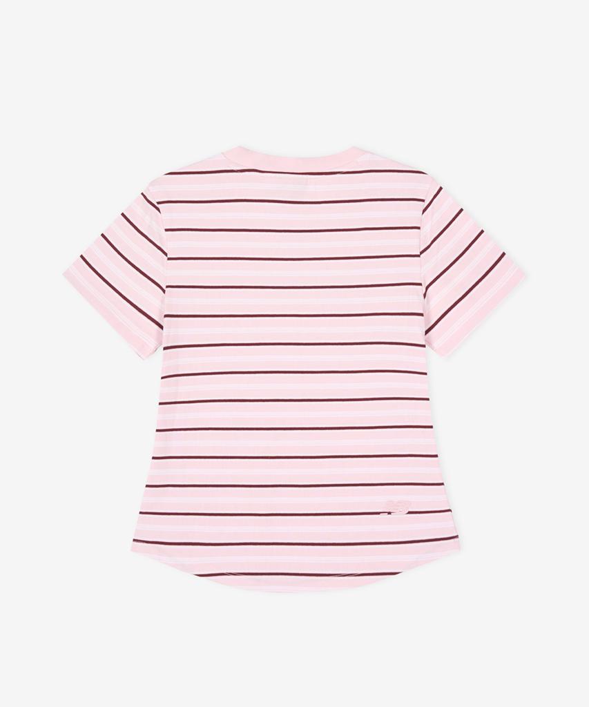 Nyuballanseu Nbneg2W442 / Women Essential Fitted Striped Short Sleeve Tee (Pink)