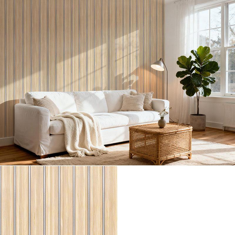 Self Adhesive Grille Wallpaper3D Fluted Wall Panel Sticker, Peel and Stick PVC Wallpaper for Living Room TV Background, Bedroom Wall Decor