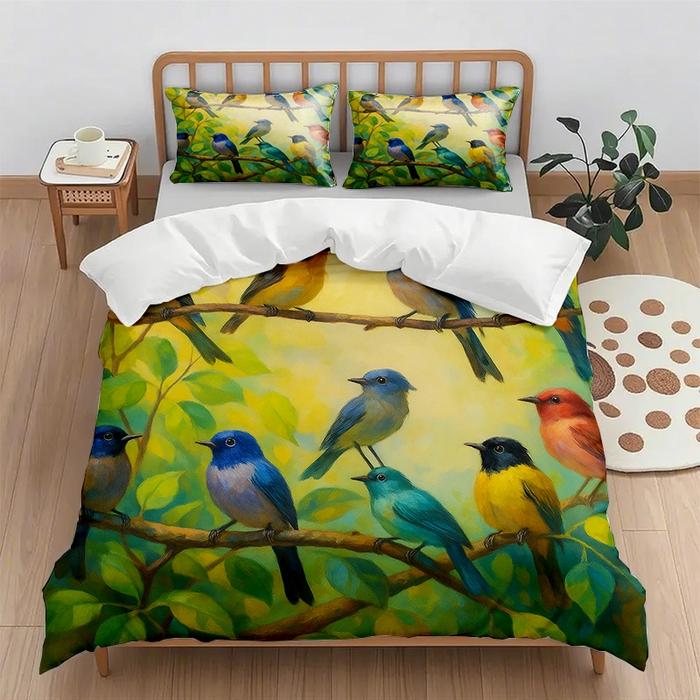 New Digital Printing Quilt Cover Set (Quilt Cover + Pillowcase) 2Pcs/3Pcs Holiday Gift Household Quilt Cover Without Sheets