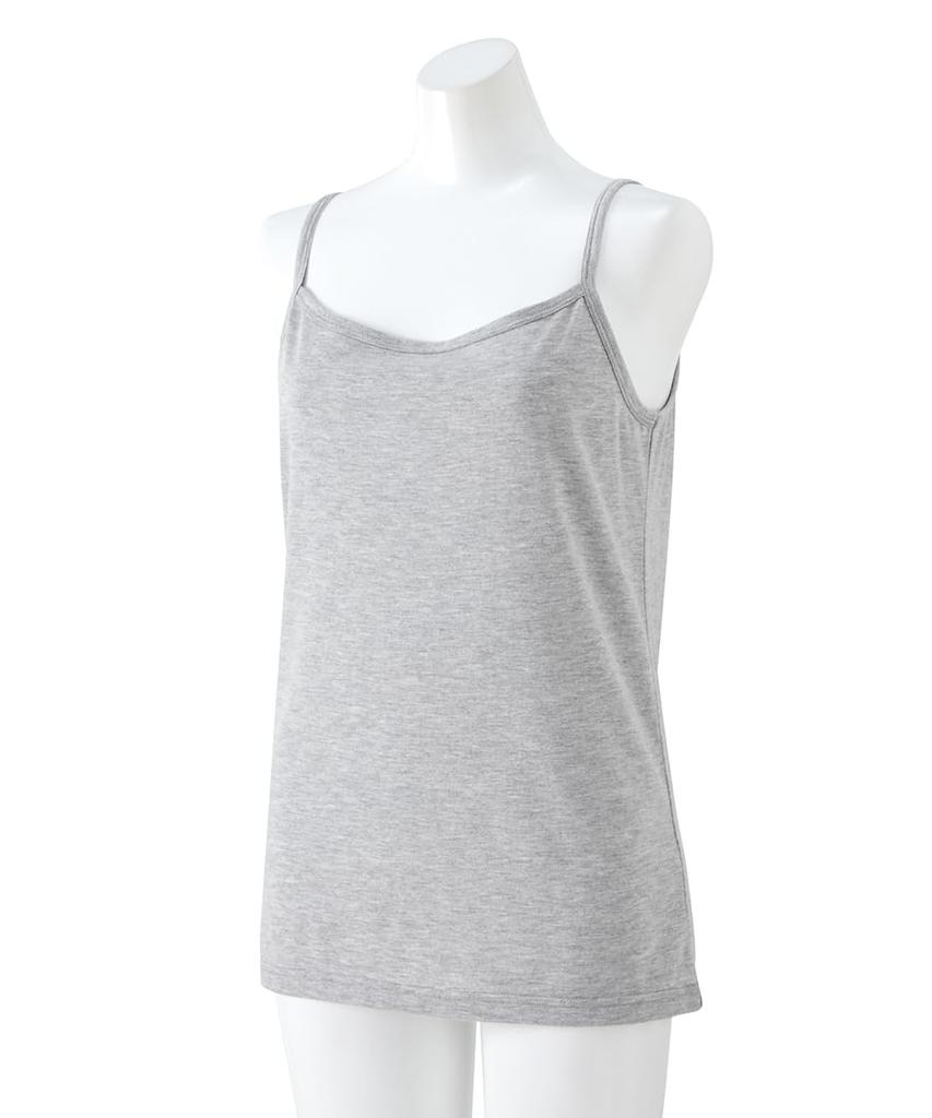 Nissen Cotton Loose and Size 6L Women's Camisole, Blend, Moisture-Wicking, Quick-Drying, Fit, 3-Pack, Purple, Pink, Charcoal,