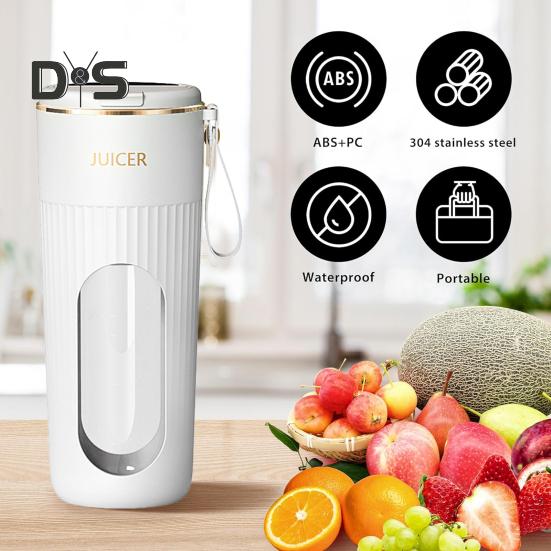 

Портативный блендер-соковыжималка с острыми лезвиями, водонепроницаемый дизайн, 22000 об/мин, высокая скорость, низкий уровень шума, перезаряжаемый дорожный блендер персонального размера белый