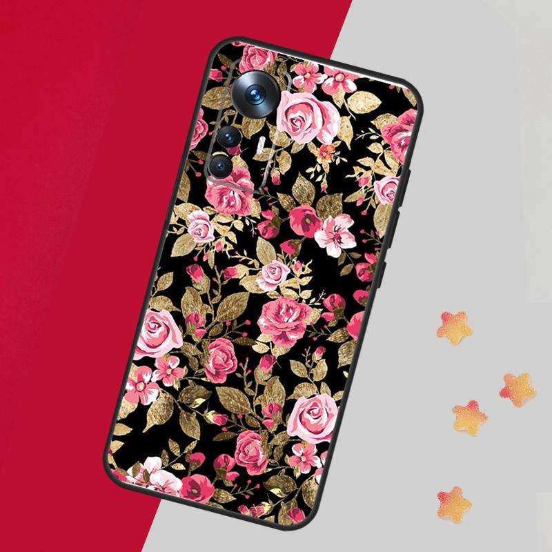 Floral Chic Roses Tulips Garden Case For Xiaomi 15 14 13 Ultra 11T 12T 13T 14T Pro Cover For POCO X7 X6 X3 X5 F5 F6 F7 Pro