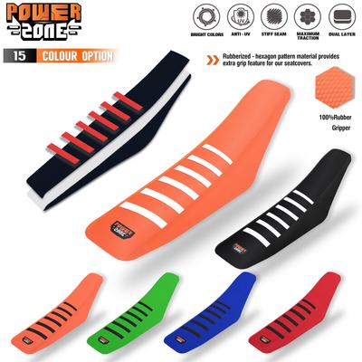 Powerzone Rib Ribbed Gripper Seat Cover In Waterproof Set Protection Antislip Upset Apply To For SXF EXC KXF CRF YZF WR TC TE 02