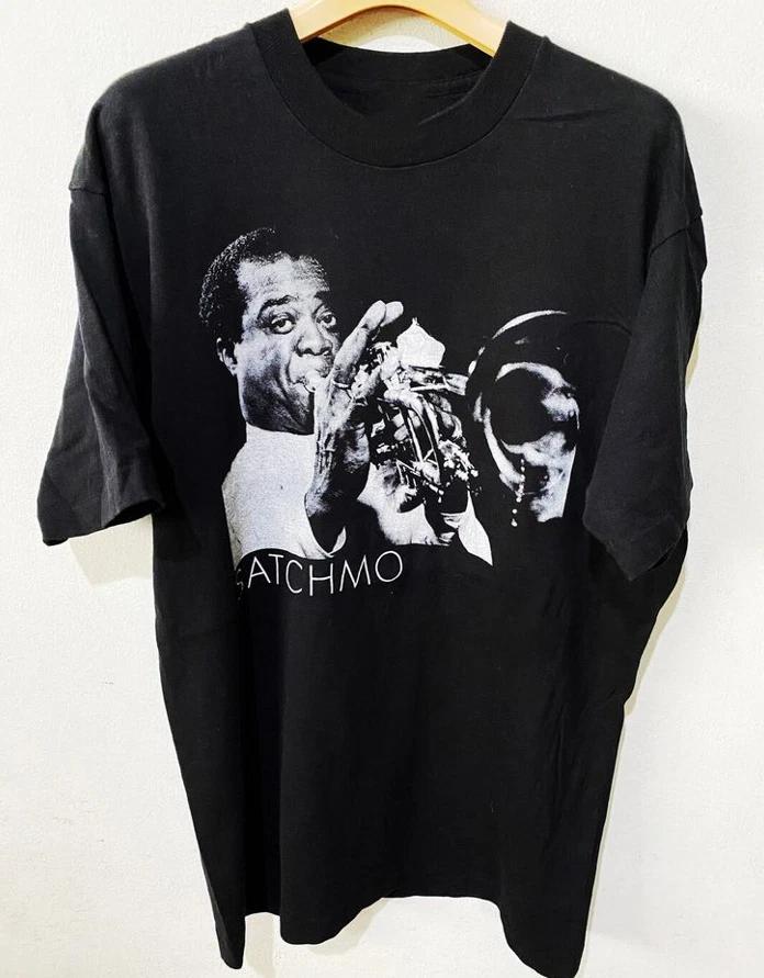 Louis Armstrong Live In Concert Cotton Black All Size Unisex Shirt TR167 XXL