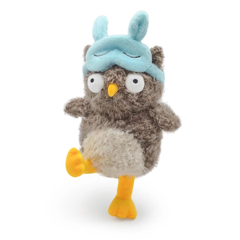 Adorable Funny Owl With Eye Mask Plush Toy Cute Soft Stuffed Animal Doll Soft Boys and Girls Perfect Birthday Holiday Gift