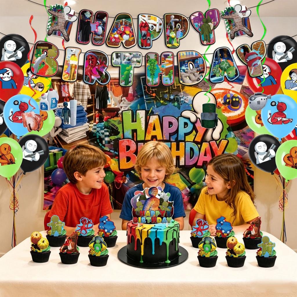 Birthday Party Decorations Set with and Balloons for Celebration