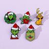 Christmas Brooch Cartoon Figure Shape Anti-slip Polished New Year Party Coat Collar Bag Scarf Hat Decoration Clothes Pin Clothing Jewelry