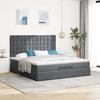 VidaXL Ottoman Bed Frame with Mattress Dark Grey 180x200cm Velvet, Bed Frame, Upholstered Bed Frame, Bed Frame 3313632