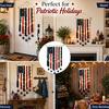 Wall Hanging Flag Decorative American Flag Banner with LED Lights Vintage Style Polyester Wall Decoration for Indoor Outdoor Party