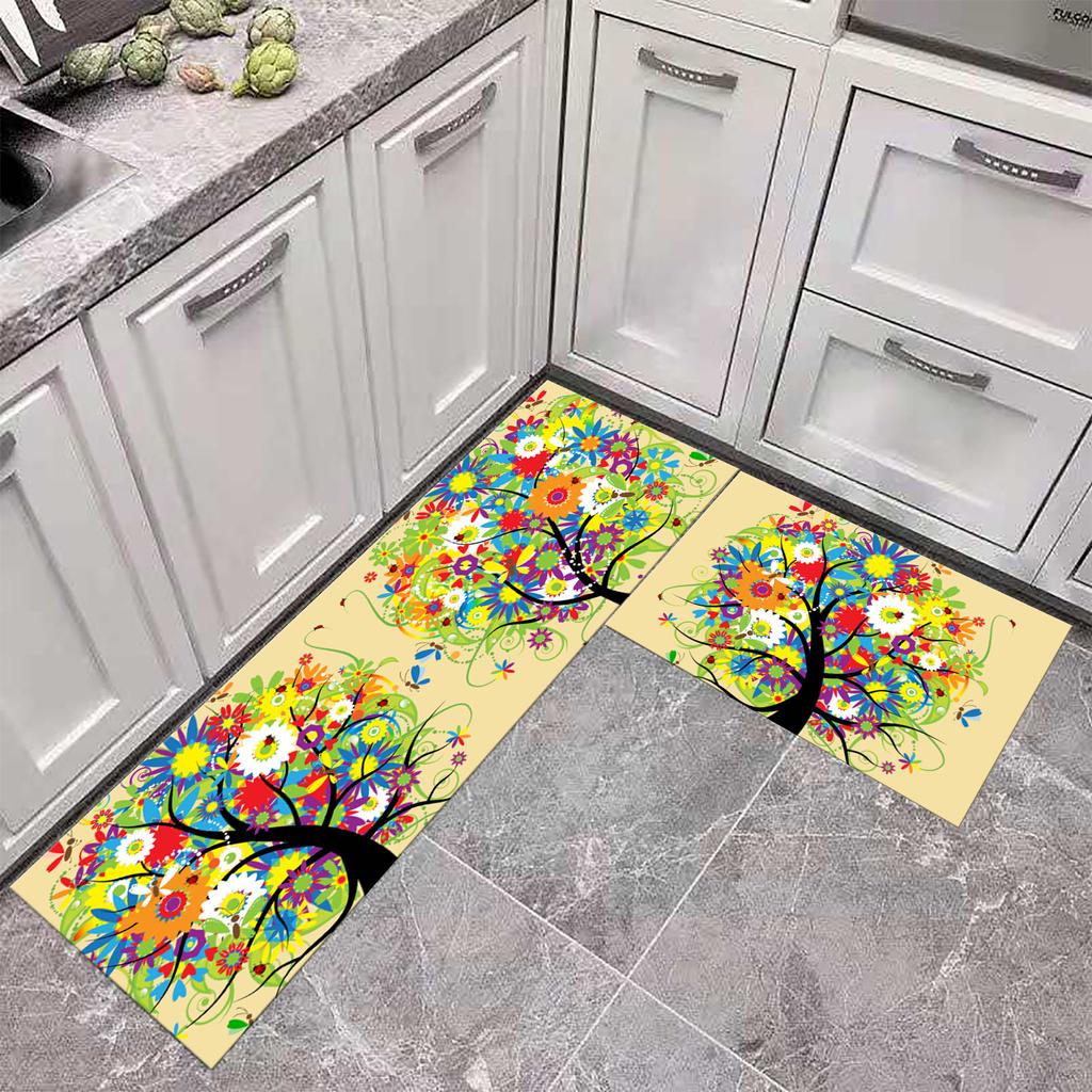 Bodenmatte aus Kristallsamt für die Küche, saugfähig, rutschfest, waschbar, Bodenmatte für die Küche, Eingangsbereich, Badezimmertür, Badezimmermatte, Teppich