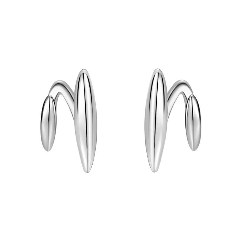 

Двухслойные серьги из рисовых зерен Мини-прокол ушей Подарок для лучшего друга