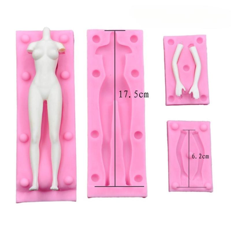 Large 3D Human Body Silicone Mold Female Male Body Clay Mold Figures Polymer Mold Face Doll  Resin Moulds Silicone