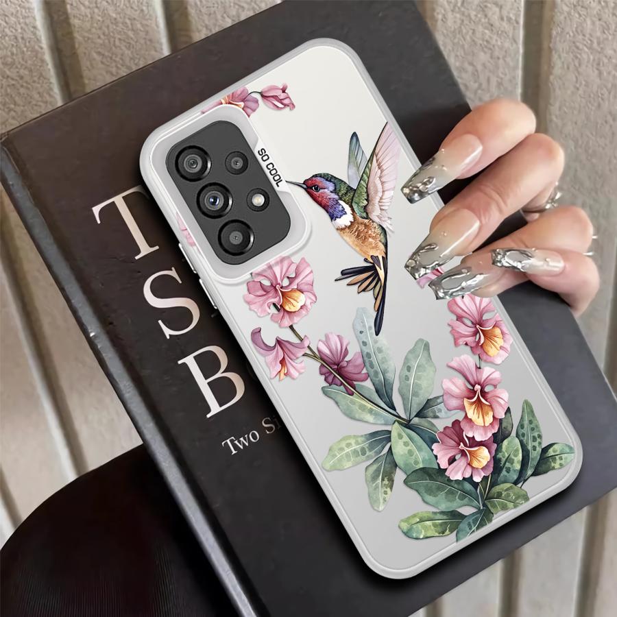 Phone Cover Case for Samsung Galaxy A35 A31 A24 A25 A26 A21s A23 A34 A17 A20s A13 A14 A12 A15 A16 Flowers Silicone
