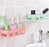 Étagère de salle de bain, organisateur de toilettes, adhésif, shampoing, gel, panier de rangement, décoration, étagère d'angle de salle de bain, accessoires
