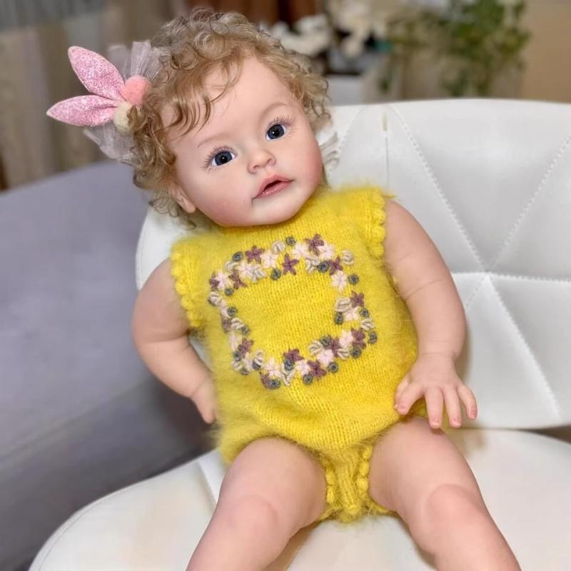 Cute 60 Cm Simulation Reborn Dolls SueSue Soft Cloth Body Realistic Baby Dolls High-end Handmade 3D Skin Veins Visible Newborn Doll Kid's Dress Up Toy