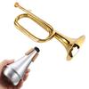 Set of 1 Trumpet Silencer Straight Mute for Trumpet Aluminum Alloy Sound Sound Pressure Silencer for Indoor and Home Practice Silencer, & Cork,