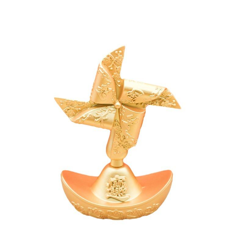 Yuanbao Windmill Spinner: Metal Craft Water-Activated Sound and Decompression Desktop Ornament
