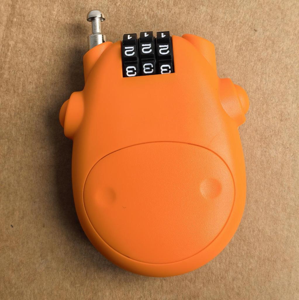 Teleskopický lankový zámek Yifeng Cartoon Cow na kufry, auta, oblečení, sáně a helmy