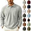 Pull à rayures en maille pour homme, col classique, manches longues, décontracté, pour l'automne