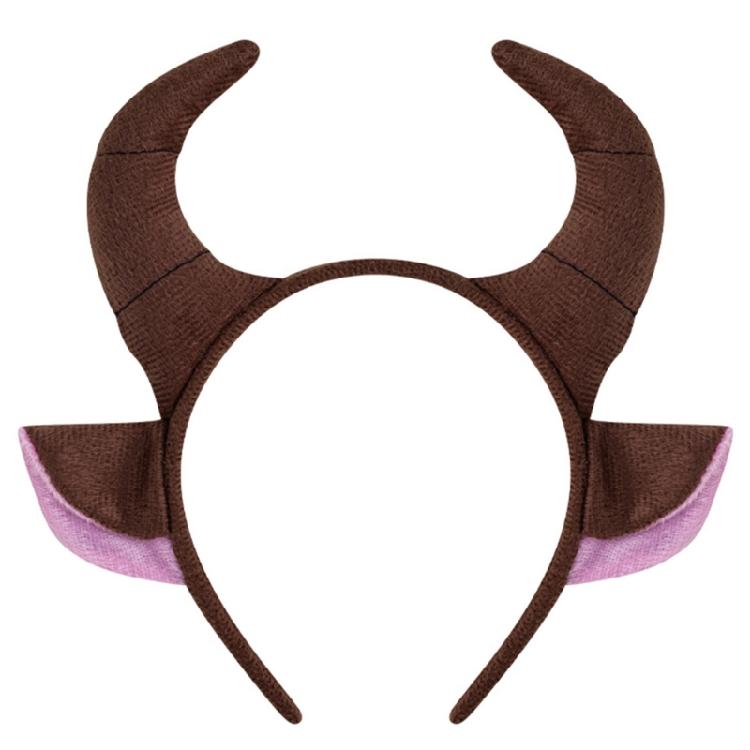 Portable Bull Horn Headband Children's Animal Headpiece Party Theme Headgear Hairpiece Accesories for Various Occasion
