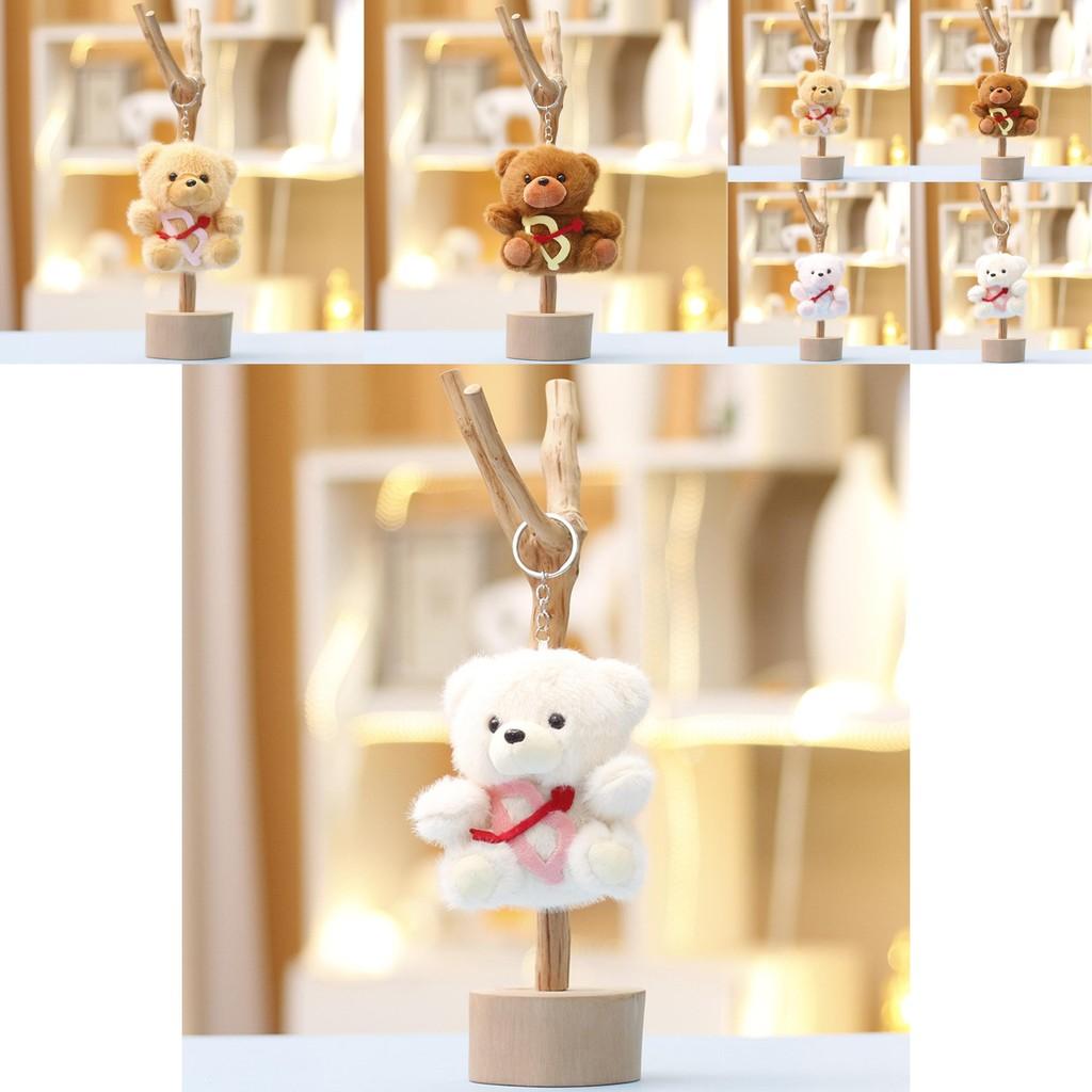 Cartoon Plush Bear Keychain With Soft Short Plush For Girls Gift And Bag Decor