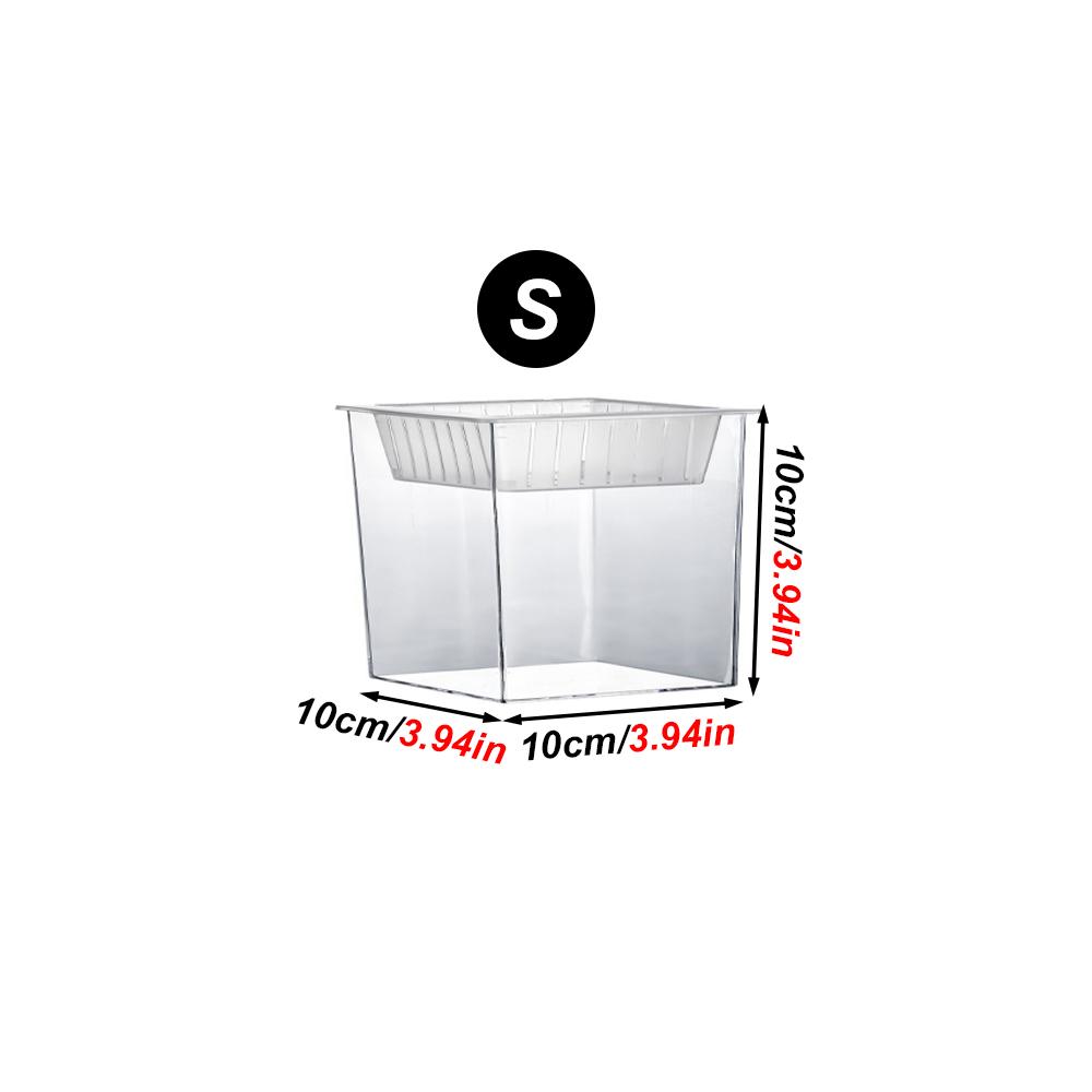 

Desktop Aquarium Square Fish Bowl with Plant Holder Mini Eco Fish Tank Table Aquascaping Set for Office Home Decor Hydroponics