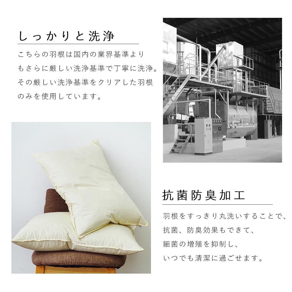 Pillow, feather pillow, hotel-quality sleep pillow, 43cm x 63cm, for a good night's sleep