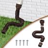 Expansion Rainwater Drainage Pipe Outdoor Drainage Extension Pipe Drainage Extension Pipe Brown