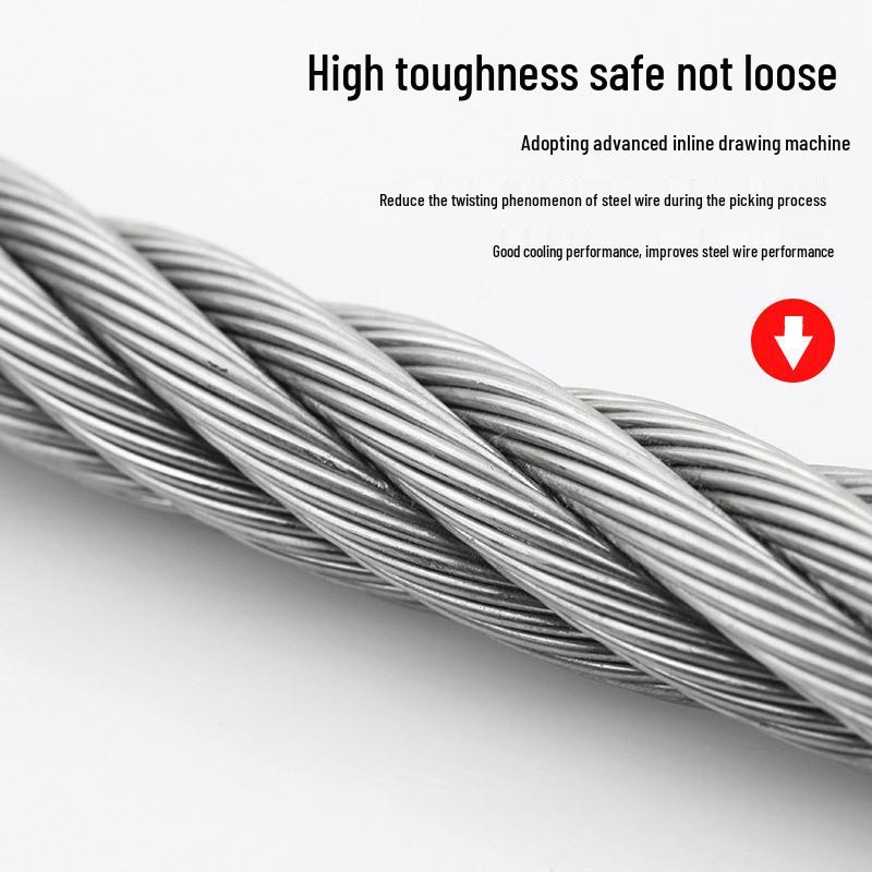 304 Stainless Steel Wire Rope for Clothes Drying - Thin, Soft Sling Rope (1.5-6mm)