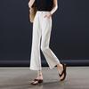 SOFSIL Women's White Cropped Micro-Flare Jeans