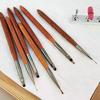 1/7Pcs Walnut Nail Art Brushes Contains Various Sizes Of Exquisitely Painted Nail Drawing Line Pen For Salons
