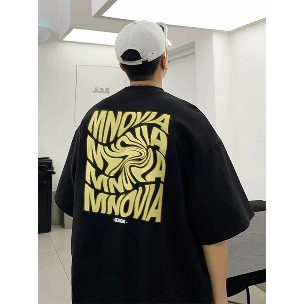 Letter Graphic Men's T-shirts Quality Cotton Clothing Fashion Hip Hop Streetwear Summer New Male Short Sleeve Tees Harajuku Tops