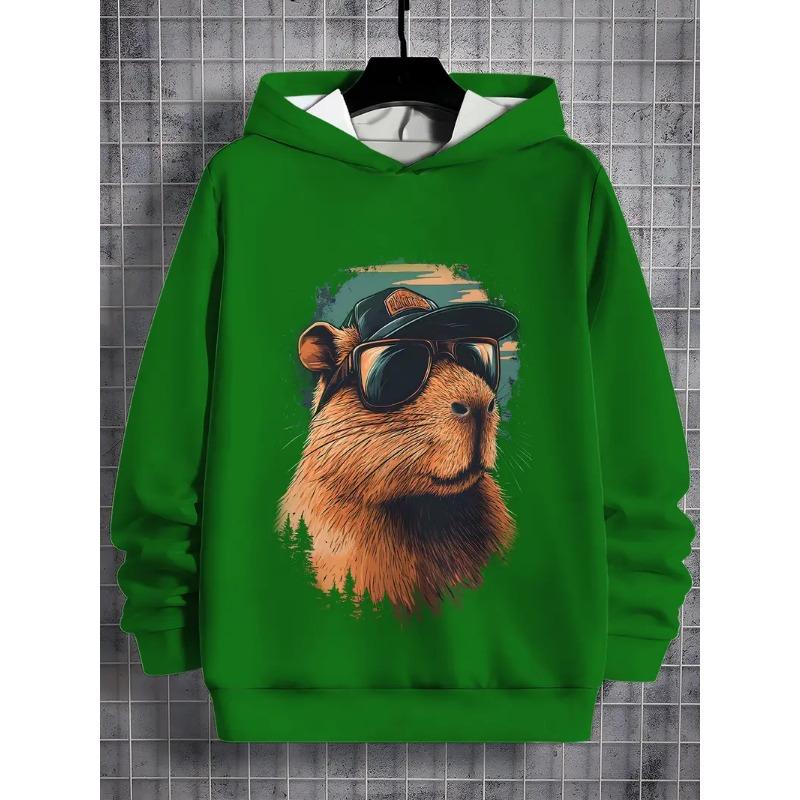 Cute Capybara 3D Print All Seasons Men Hoodies Women Casual Sweatshirt Cool Pullover Tops Unisex Cartoon Clothes Unisex Hoodies