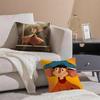Fashion AAn American TailS Anime Cartoon Cushion Cover Pillowcase Short Plush Invisible zipper Room Sofa Cushion Cover