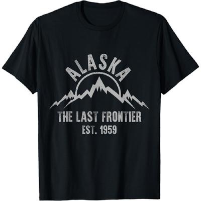Alaska The Last Frontier Est 1959 Mountains Nature T-Shirt