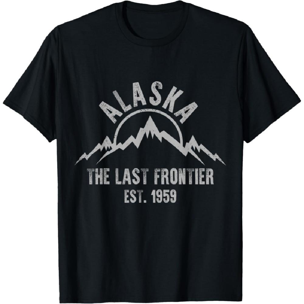 

Alaska The Last Frontier Est 1959 Mountains Nature T-Shirt S