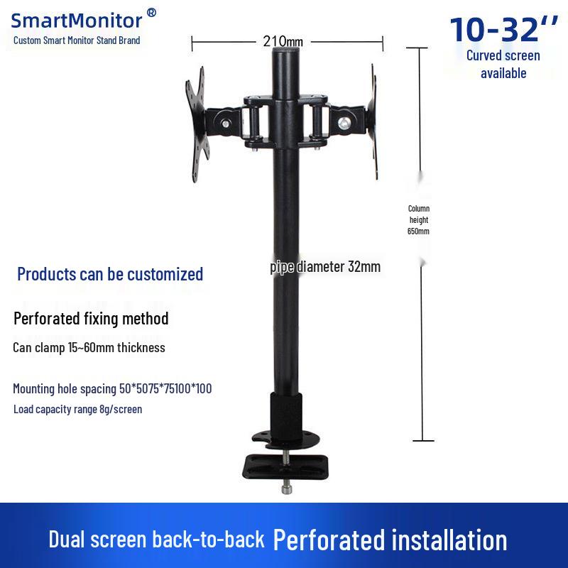 Jianleji Dual Monitor Stand with Adjustable Height and Backrest