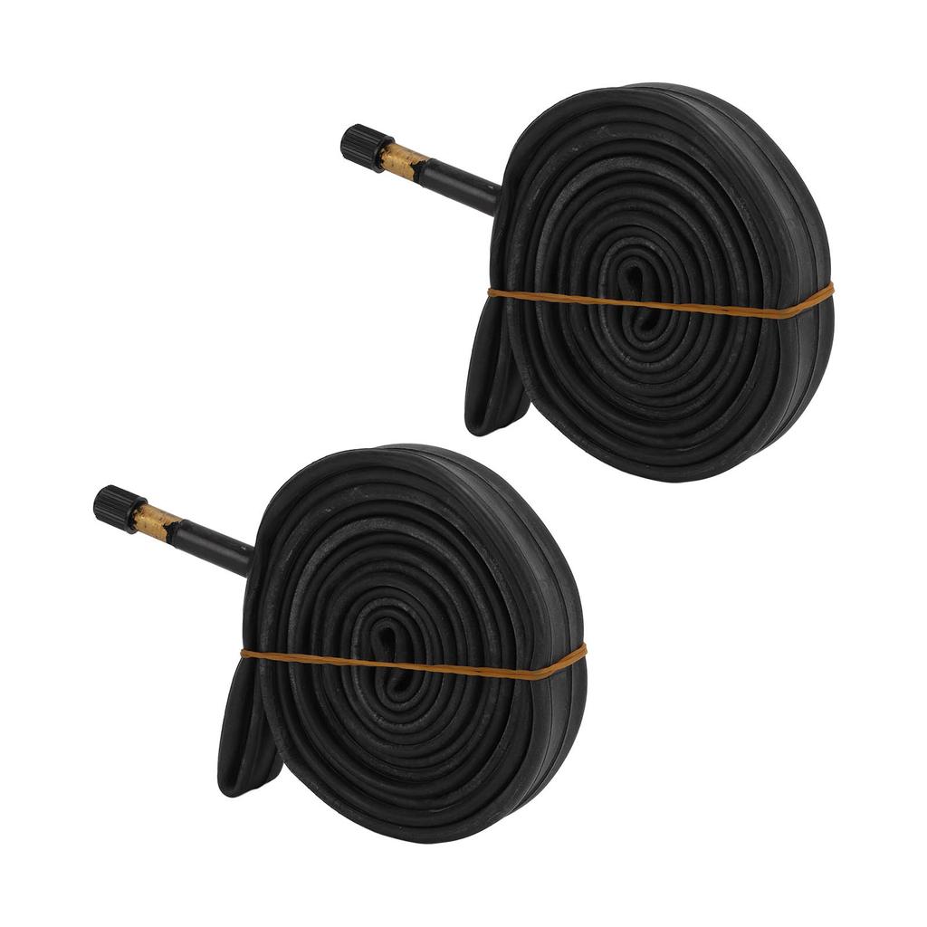 2 Pack 700x23C Bike Inner Tube 48mm Schrader Valve Butyl Rubber Bike Tube with 2 Tire Levers