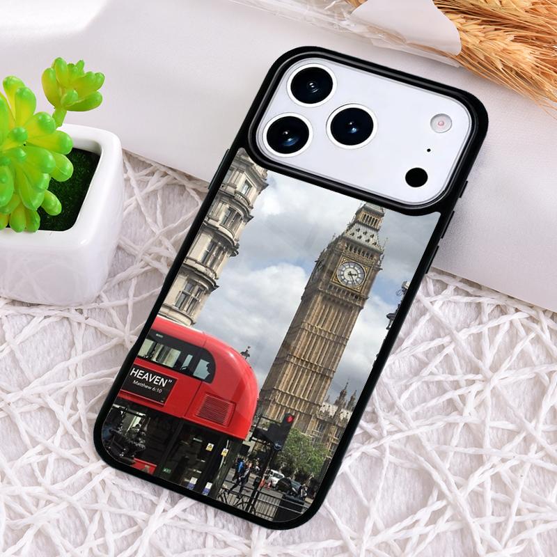 London big ben Bus Phone Case for iPhone 17 Air 16 15 11 12 14 13 Pro Max Shockproof Cover