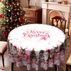 Pink Girl Christmas Table Cloth, Snowman Reindeer Gift Plaid Tablecloth, Pink Rose Lace Table Cloth
