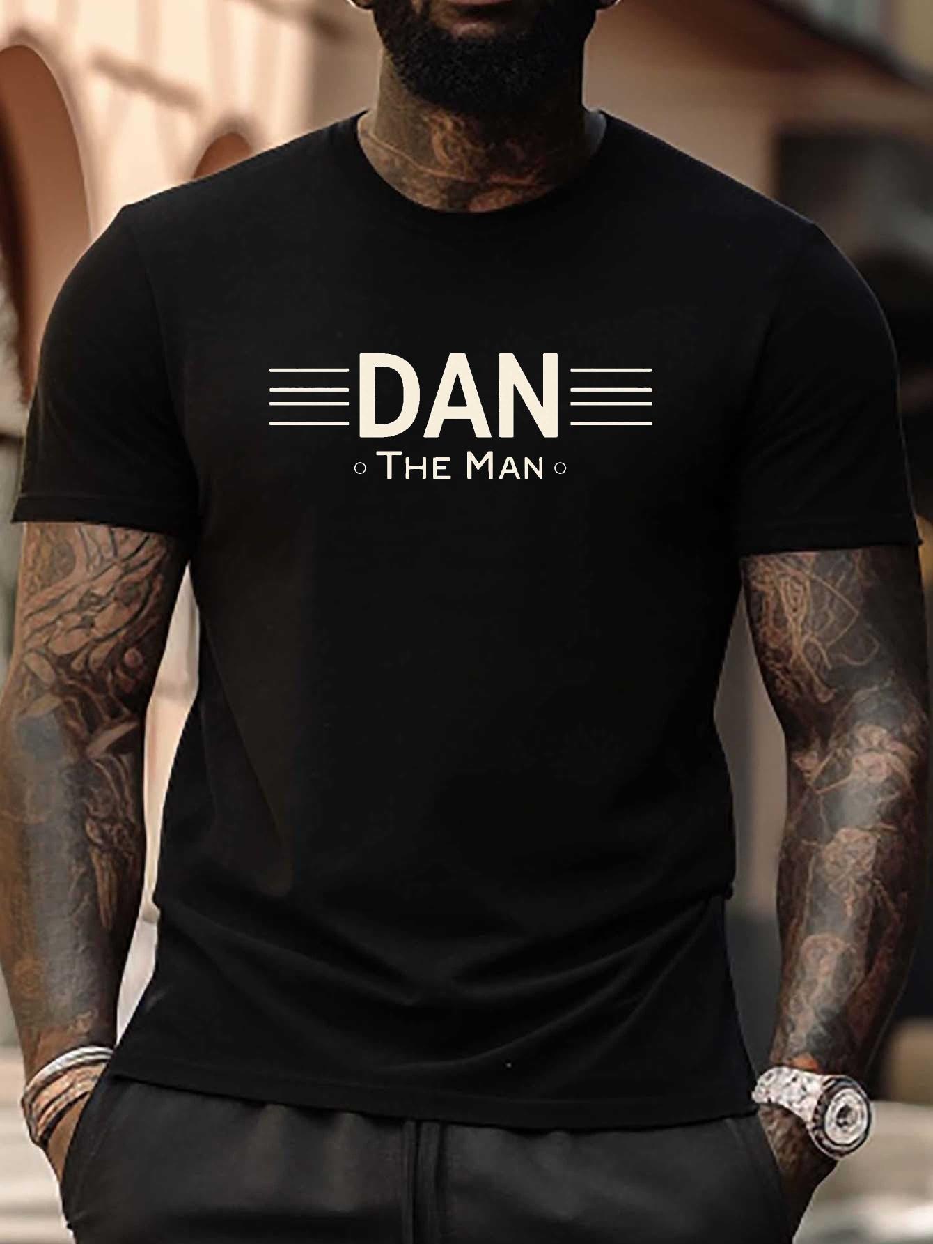 Plus Size  Dan The Man  Graphic T-shirt - Bold Typography XXL