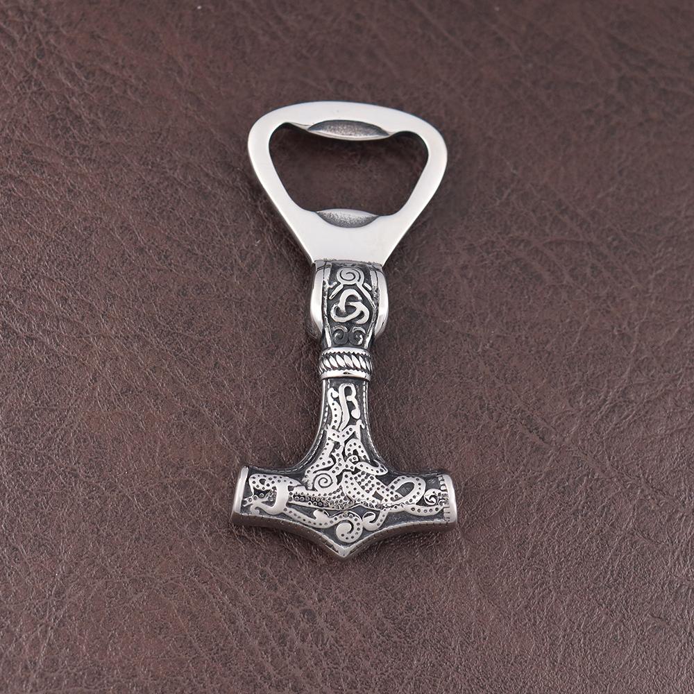

Vintage Viking Thor s Hammer Bottle Opener Stainless Steel Trendy Nordic Warhammer Corkscrew Cool Scandinavian Jewelry