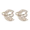 Pack of 2 Napkin Rings Christmas Moon and Star Napkins Holder Metallic Napkin Buckle Sophisticated Plating Accessories