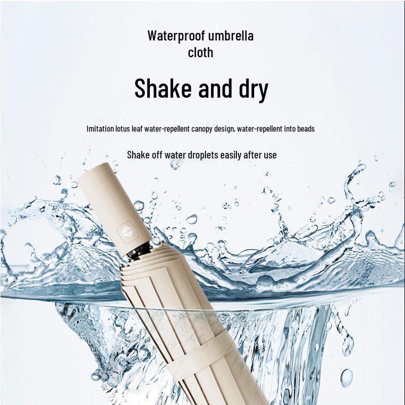 Customized Men's 10-Rib Automatic Sun & Rain Triple Folding Umbrella