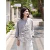 National Style Summer New Cotton and Linen Light and Breathable Shirt Top Sun Protection Embroidered Chinese Style Literary