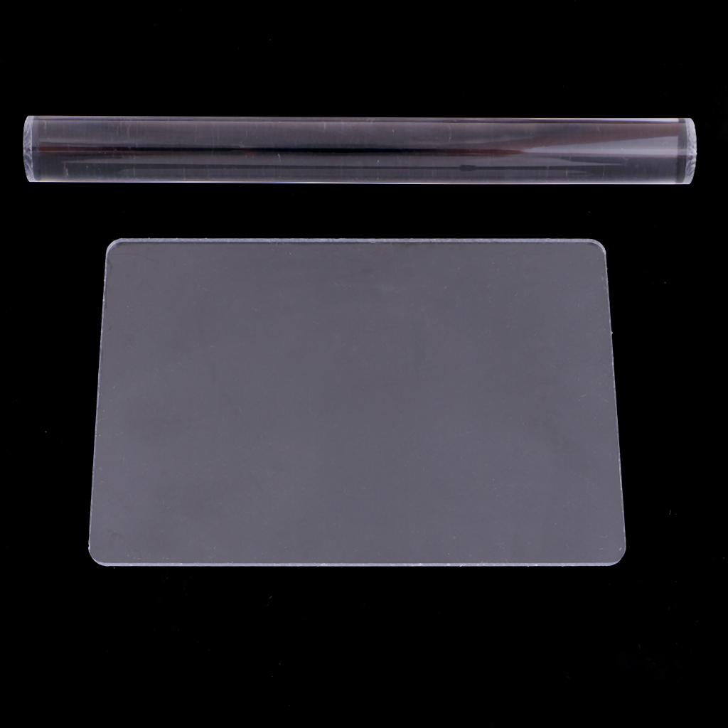 

Acrylic Clay Roller Brayer Clear Pottery Texture Roller for DIY Ceramic Polymer Craft Sculpting чистий