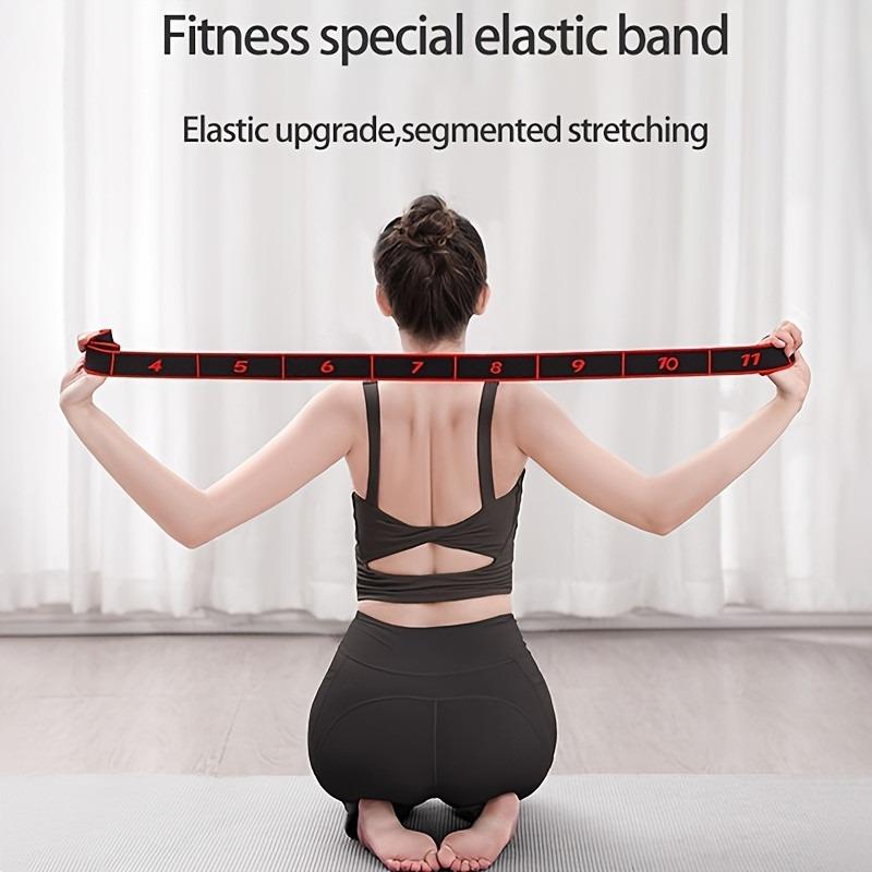 Yoga Resistance Band with Numbered Markings, Elastic Design for Latin Dance, Pilates, Gym Fitness Training and Home Workout