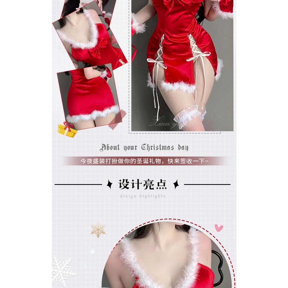 Xianyi Sexy Underwear Christmas Qqny Uniform Temptation Pure Desire Sexy Open File Free New Year's Robe Female S40