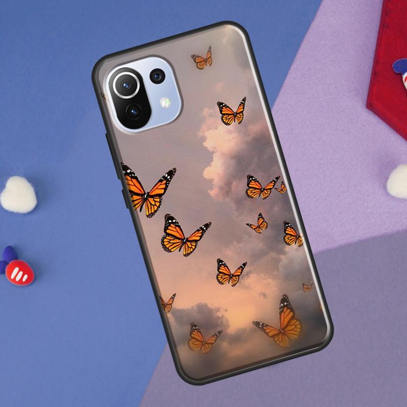 Butterfly Sky Cover For Xiaomi 14 Ultra 13 11T 12T 13T 14T Pro POCO X7 X6 Pro X3 X5 F3 F5 M6 F6 Pro Case